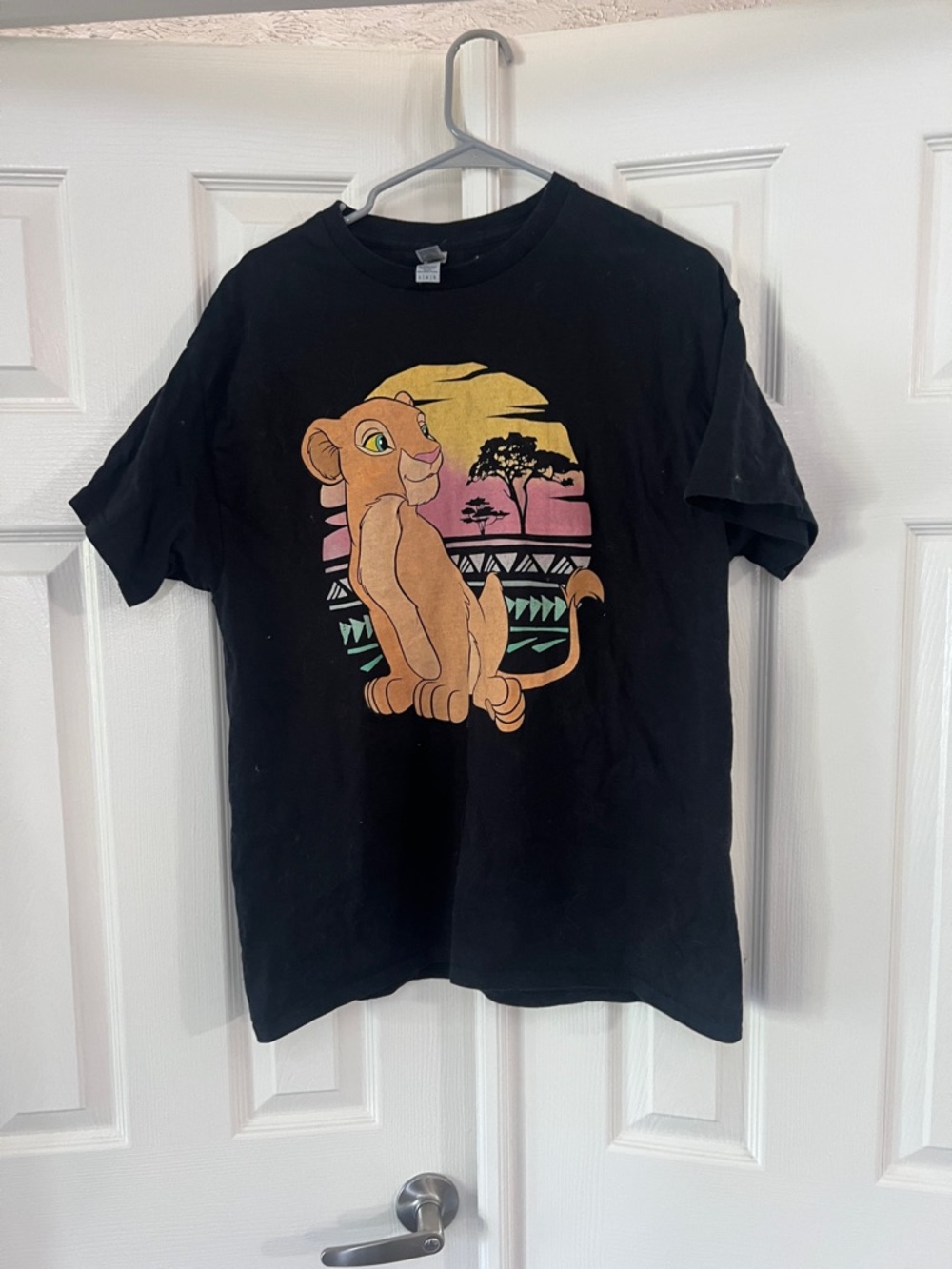 Black Lion King Graphic Tee with Simba